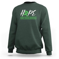 Hope Kidney Disease Awareness Month Green Ribbon Sweatshirt - Wonder Print Shop