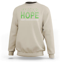 Kidney Disease Awareness Month Sweatshirt Hope Green Ribbon Support - Wonder Print Shop