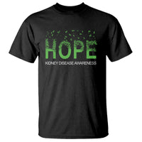 Kidney Disease Awareness Month T Shirt Hope Green Ribbon Support - Wonder Print Shop