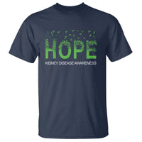 Kidney Disease Awareness Month T Shirt Hope Green Ribbon Support - Wonder Print Shop