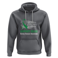 Kidney Disease Awareness Month Hoodie Support Squad USA Flag Strong Warrior - Wonder Print Shop