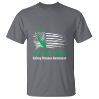 Kidney Disease Awareness Month T Shirt Support Squad USA Flag Strong Warrior - Wonder Print Shop