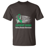 Kidney Disease Awareness Month T Shirt Support Squad USA Flag Strong Warrior - Wonder Print Shop