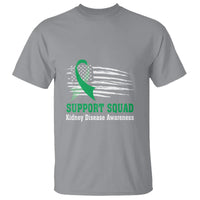 Kidney Disease Awareness Month T Shirt Support Squad USA Flag Strong Warrior - Wonder Print Shop