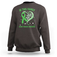 Kidney Disease Awareness Month Sweatshirt No One Fights Alone In This Family - Wonder Print Shop