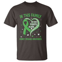 Kidney Disease Awareness Month T Shirt No One Fights Alone In This Family - Wonder Print Shop
