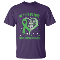 Kidney Disease Awareness Month T Shirt No One Fights Alone In This Family - Wonder Print Shop