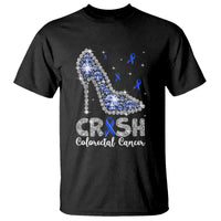 Colorectal Cancer Awareness T Shirt Crush Colon Colonscopy Blue Ribbon High Heels - Wonder Print Shop