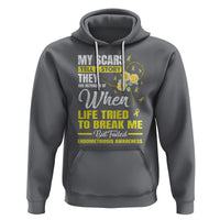 Endometriosis Awareness Hoodie My Scars Tell A Story When Life Tried To Break Me But Failed - Wonder Print Shop