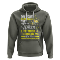 Endometriosis Awareness Hoodie My Scars Tell A Story When Life Tried To Break Me But Failed - Wonder Print Shop