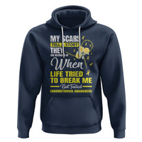 Endometriosis Awareness Hoodie My Scars Tell A Story When Life Tried To Break Me But Failed - Wonder Print Shop