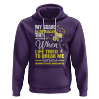 Endometriosis Awareness Hoodie My Scars Tell A Story When Life Tried To Break Me But Failed - Wonder Print Shop