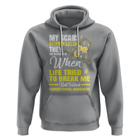 Endometriosis Awareness Hoodie My Scars Tell A Story When Life Tried To Break Me But Failed - Wonder Print Shop