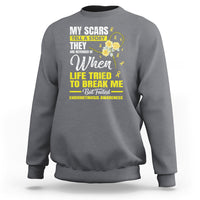 Endometriosis Awareness Sweatshirt My Scars Tell A Story When Life Tried To Break Me But Failed - Wonder Print Shop