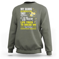 Endometriosis Awareness Sweatshirt My Scars Tell A Story When Life Tried To Break Me But Failed - Wonder Print Shop