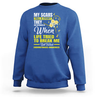 Endometriosis Awareness Sweatshirt My Scars Tell A Story When Life Tried To Break Me But Failed - Wonder Print Shop