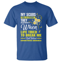 Endometriosis Awareness T Shirt My Scars Tell A Story When Life Tried To Break Me But Failed - Wonder Print Shop