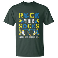 Down Syndrome Day Funny Rock Your Sock T Shirt - Wonder Print Shop