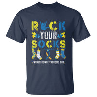 Down Syndrome Day Funny Rock Your Sock T Shirt - Wonder Print Shop