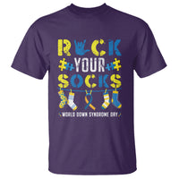 Down Syndrome Day Funny Rock Your Sock T Shirt - Wonder Print Shop