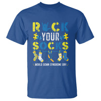 Down Syndrome Day Funny Rock Your Sock T Shirt - Wonder Print Shop