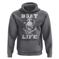 Boat Life Hoodie Funny Skull Anchor