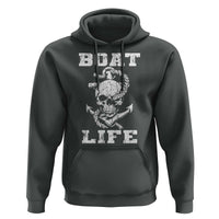Boat Life Hoodie Funny Skull Anchor