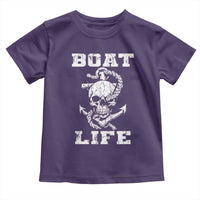 Boat Life Toddler T Shirt Funny Skull Anchor