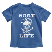 Boat Life Toddler T Shirt Funny Skull Anchor