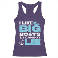 Funny I Like Big Boats and I Cannot Lie Racerback Tank Top