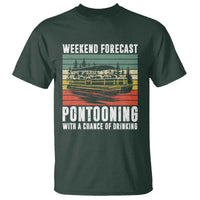 Weekend Forecast Pontooning With A Chance Of Drinking T Shirt
