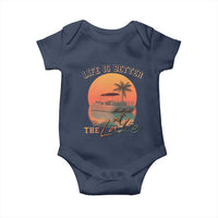Life Is Better At The Lake Baby Onesie Pontoon Boat