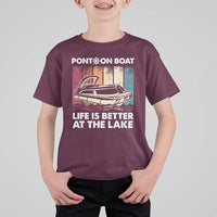 Pontoon Boat T Shirt For Kid Life Is Better At The Lake