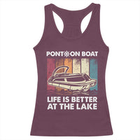 Pontoon Boat Racerback Tank Top Life Is Better At The Lake