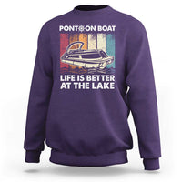 Pontoon Boat Sweatshirt Life Is Better At The Lake