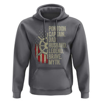 Pontoon Boat Captain Hoodie Dad Husband Legend Brave Myth