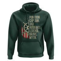 Pontoon Boat Captain Hoodie Dad Husband Legend Brave Myth