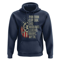Pontoon Boat Captain Hoodie Dad Husband Legend Brave Myth