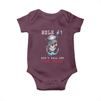 Funny Pirate Rule Baby Onesie Don't Fall Off The Boat