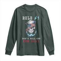 Funny Pirate Rule Long Sleeve Shirt Don't Fall Off The Boat