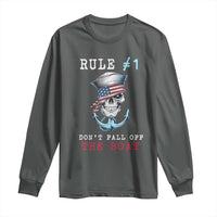 Funny Pirate Rule Long Sleeve Shirt Don't Fall Off The Boat