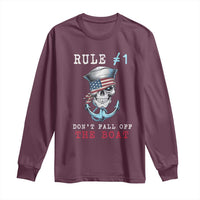 Funny Pirate Rule Long Sleeve Shirt Don't Fall Off The Boat