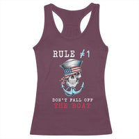 Funny Pirate Rule Racerback Tank Top Don't Fall Off The Boat