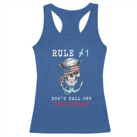 Funny Pirate Rule Racerback Tank Top Don't Fall Off The Boat