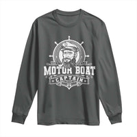 Vintage Motor Boat Captain Long Sleeve Shirt