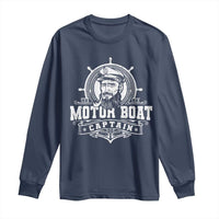 Vintage Motor Boat Captain Long Sleeve Shirt