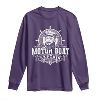 Vintage Motor Boat Captain Long Sleeve Shirt