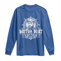 Vintage Motor Boat Captain Long Sleeve Shirt