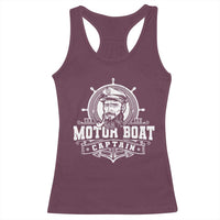 Vintage Motor Boat Captain Racerback Tank Top