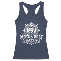 Vintage Motor Boat Captain Racerback Tank Top
